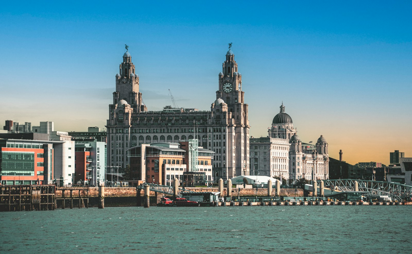 Liverpool’s waterfront and the Royal Liver Building